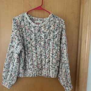 Jessica Simpson Textured Multicolor Knit Sweater